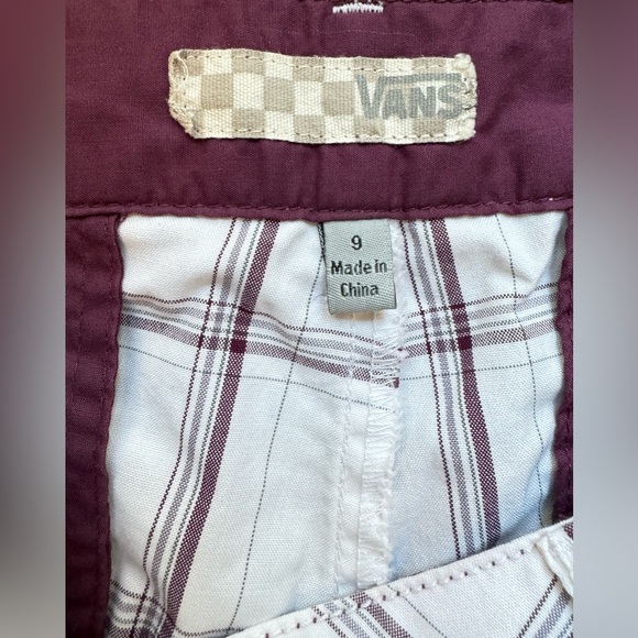 Vans Cream and Brown Plaid Men Shorts - Picture 6 of 12